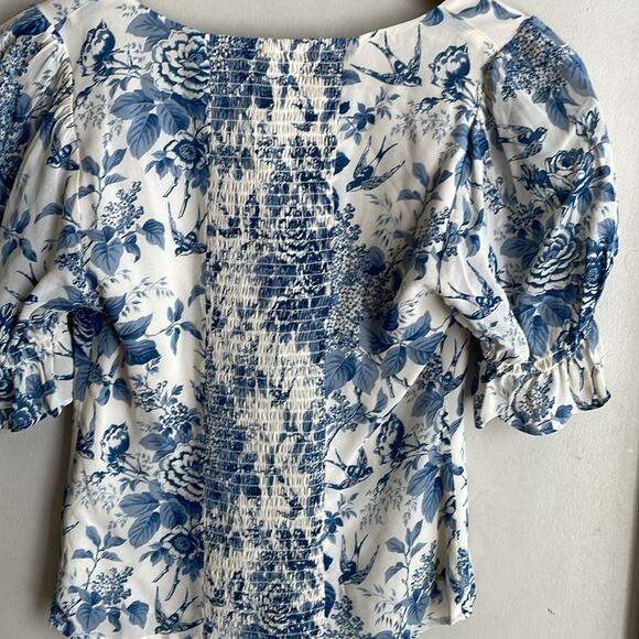 Reformation Constance Floral Print Puff Sleeve Top - Picture 9 of 16
